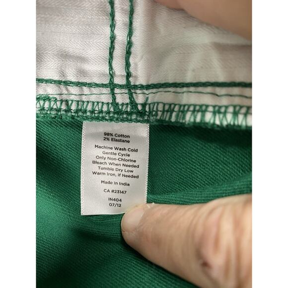 Talbots Womens Jeans Green 14WP W Heritage Slim Ankle Pants Stretch Pockets - Picture 11 of 11